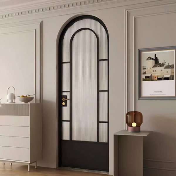 Customized Swing Glass French Door Aluminum Slim Frame Glass Door Exterior Interior Modern Glass Pivot Doors - Image 5