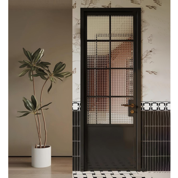 Customized Swing Glass Door Aluminum Slim Frame Glass Door Exterior Interior Modern Glass Pivot Doors