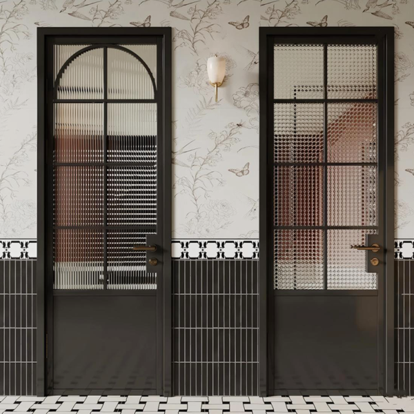 Customized Swing Glass Door Aluminum Slim Frame Glass Door Exterior Interior Modern Glass Pivot Doors - Image 4