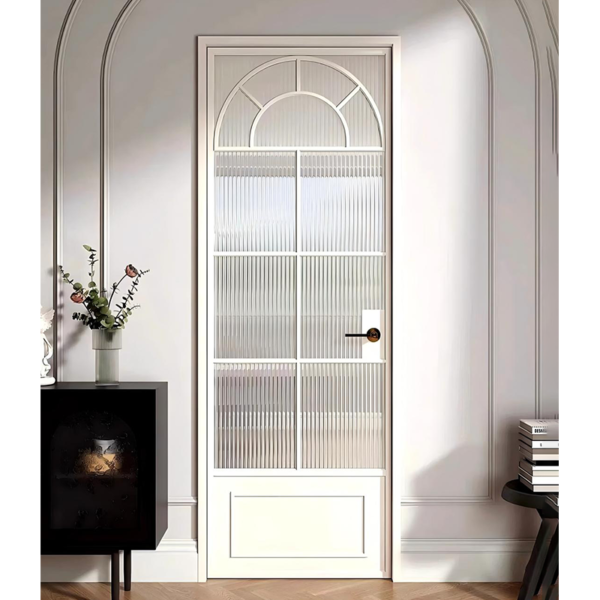 Customized Glass Flush Door Swing Bedroom Doors System Glass Swing Door For Restroom Bedroom