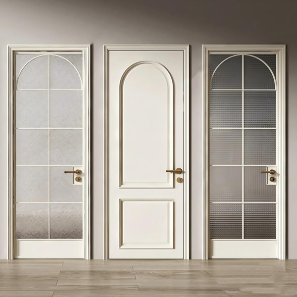 Customized Glass Flush Door Swing Bedroom Doors System Glass Swing Door For Restroom Bedroom - Image 4