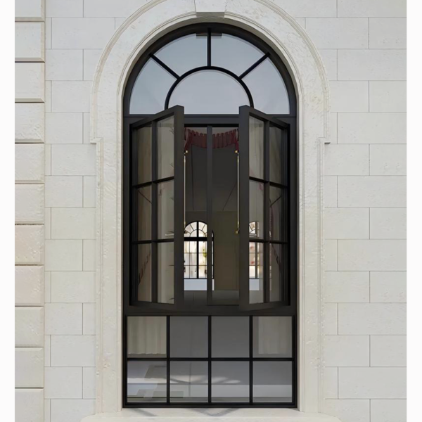 Customized French Swing Glass window  Aluminum Slim Frame Glass window