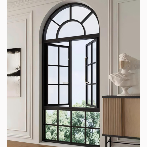 Customized French Swing Glass window  Aluminum Slim Frame Glass window - Image 2