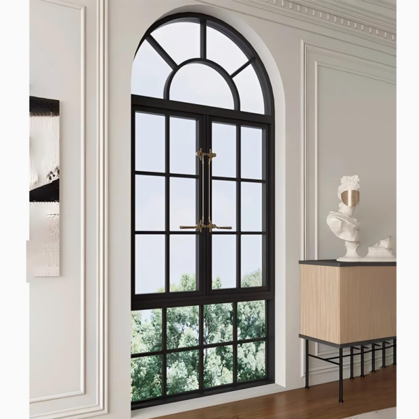 Customized French Swing Glass window  Aluminum Slim Frame Glass window - Image 4