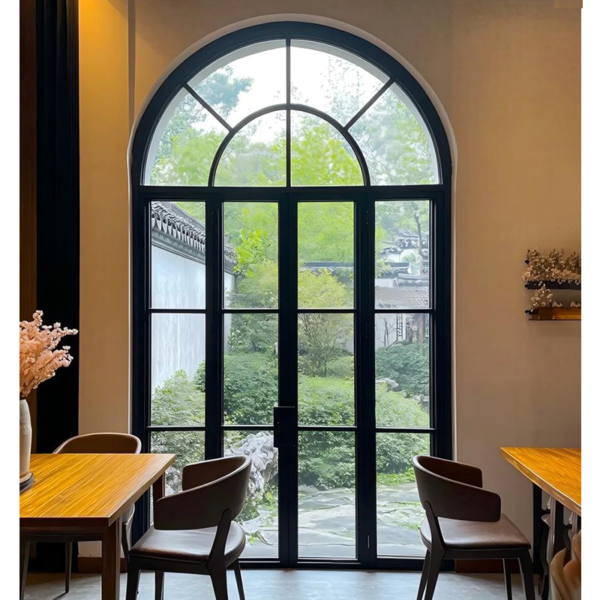 Customized frosted glass swing door Aluminum Slim Frame Glass Door Exterior Interior Modern Glass Pivot Doors - Image 3