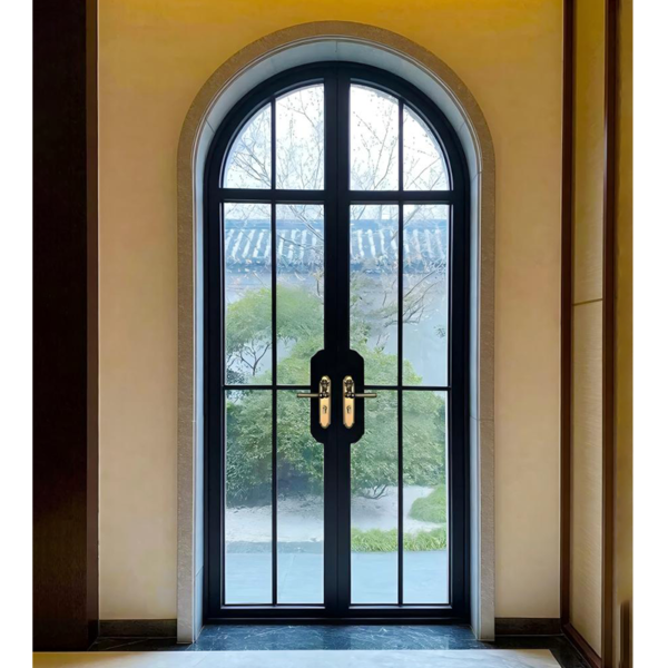 Customized frosted glass swing door Aluminum Slim Frame Glass Door Exterior Interior Modern Glass Pivot Doors - Image 4