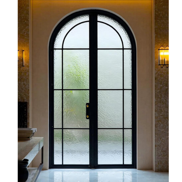 Customized frosted glass swing door Aluminum Slim Frame Glass Door Exterior Interior Modern Glass Pivot Doors - Image 5