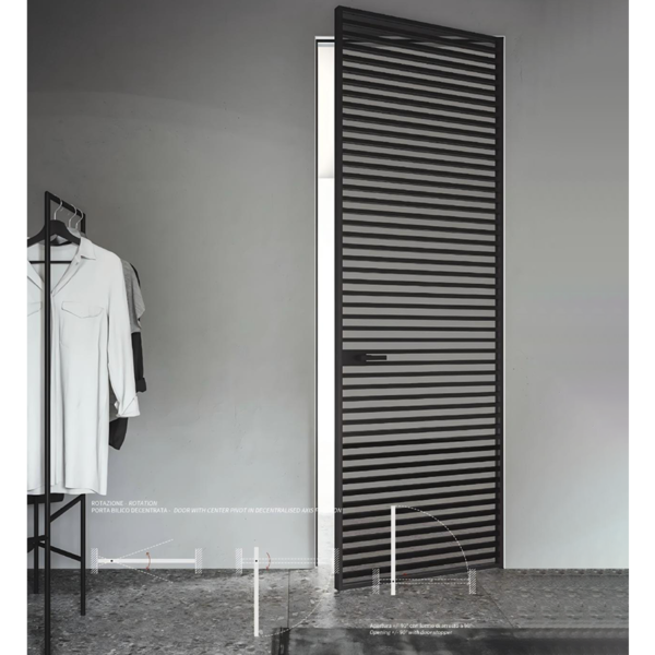 Customized Swing Glass Door Aluminum Slim Frame Glass Door Exterior Interior Modern Glass Pivot Doors - Image 2