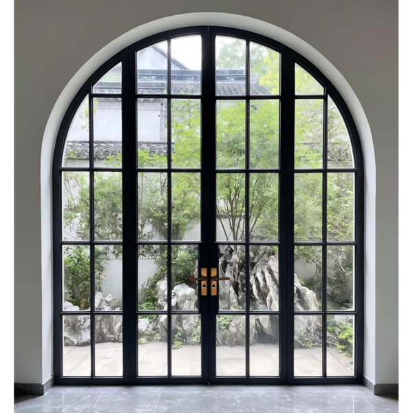 Customized glass door swing hinge Aluminum Slim Frame Glass Door Exterior Interior Modern Glass Pivot Doors