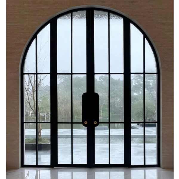Customized glass door swing hinge Aluminum Slim Frame Glass Door Exterior Interior Modern Glass Pivot Doors - Image 2