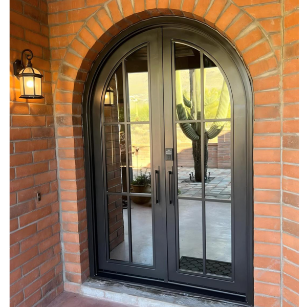 Customized double swing glass door Aluminum Slim Frame Glass Door Exterior Interior Modern Glass Pivot Doors - Image 2