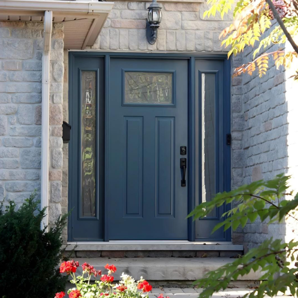 Customized double swing glass door Aluminum Slim Frame Glass Door Exterior Interior Modern Glass Pivot Doors - Image 3