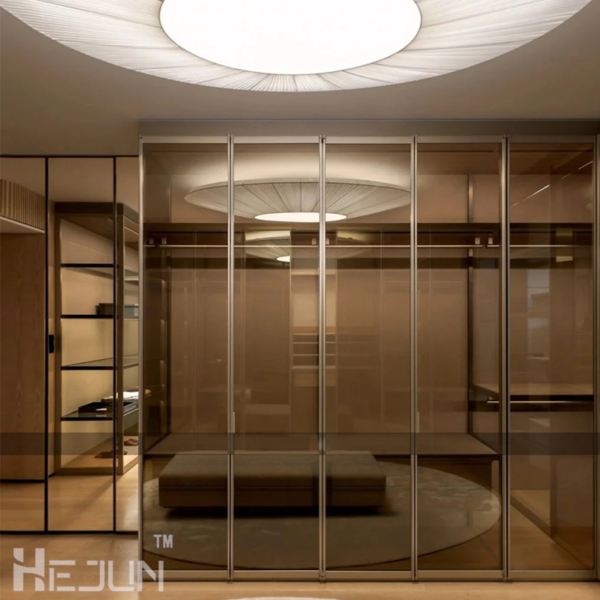 Customized Aluminum frame Aluminum wardrobe and kitchen cabinet with high quality aluminum alloy, Air hinges - Image 2