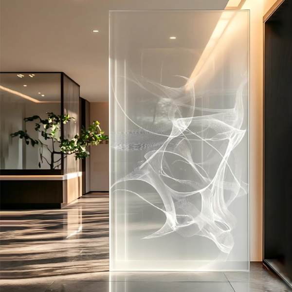 Custom Made Good Quality Digital Printing Tempered Glass For Door Art Glass