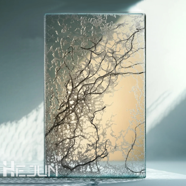 Bespoke art glass screen partition glass wall Screen