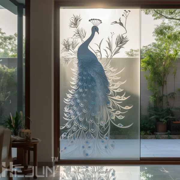 Customized digital printing art glass partition wall screen