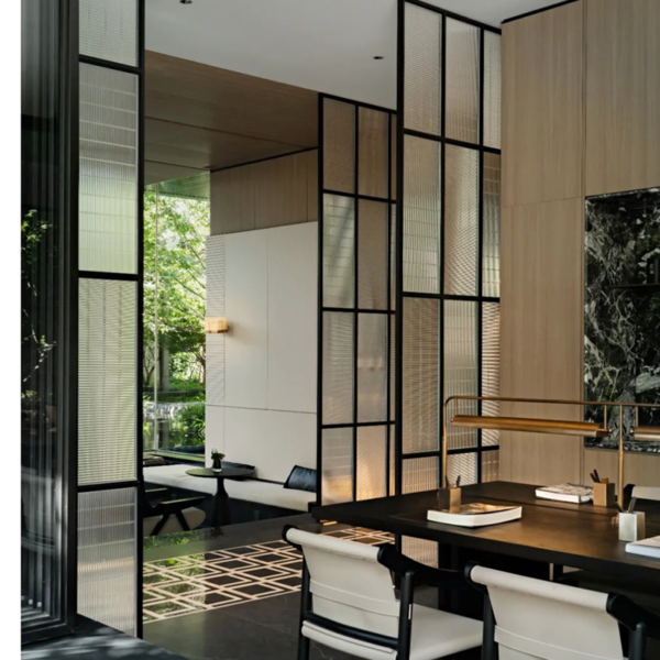 Bespoke Stainless Steel Room Divider Glass glass wall Screen for hotel - Image 3