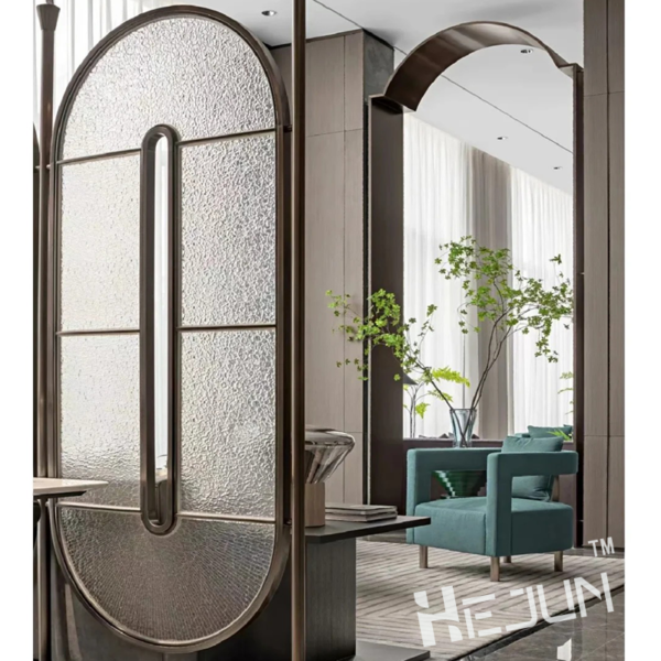 Bespoke Stainless Steel Metal Partition Wall Panel Screen Glass Acrylic Room Divider