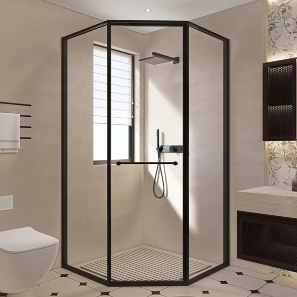 Customized glass enclosure shower art glass  shower door 10