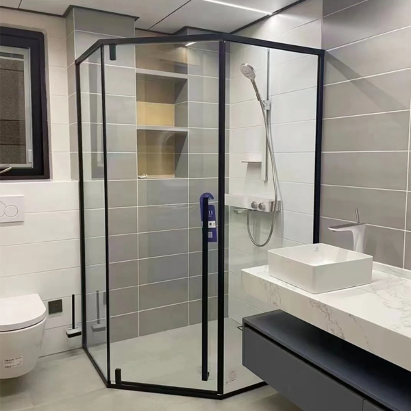 Customized glass enclosure shower art glass  shower door 10 - Image 4