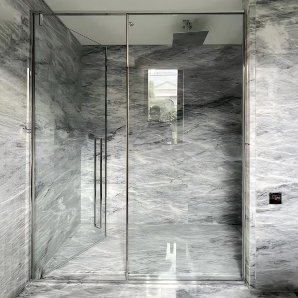Customized glass enclosure shower art glass  shower door 2 - Image 2