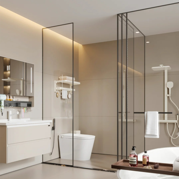 Customized glass enclosure shower art glass  shower door 3