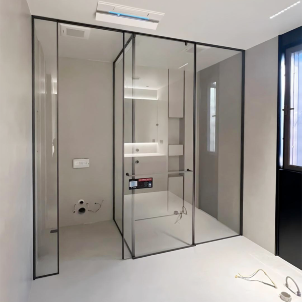 Customized glass enclosure shower art glass  shower door 4 - Image 3
