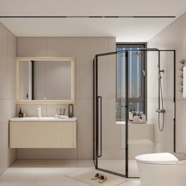 Customized glass enclosure shower art glass  shower door 6 - Image 3