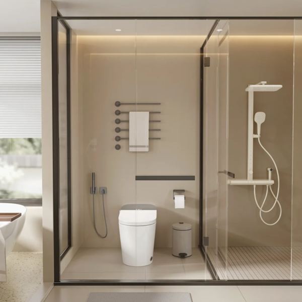 Customized glass enclosure shower art glass  shower door 7 - Image 2
