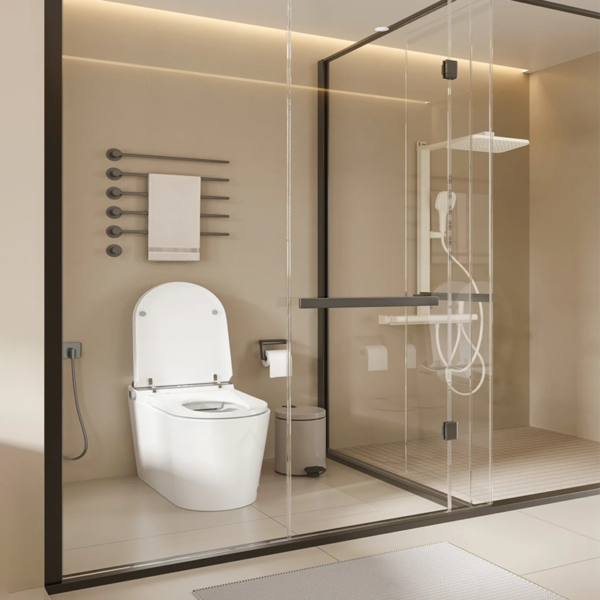 Customized glass enclosure shower art glass  shower door 7 - Image 3