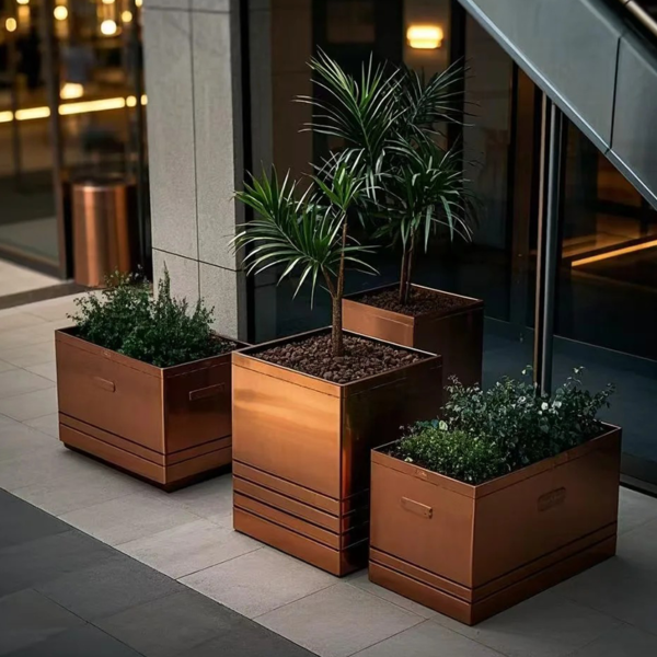 Customized High-Quality Outdoor Stainless Steel Flower Box Planter pot