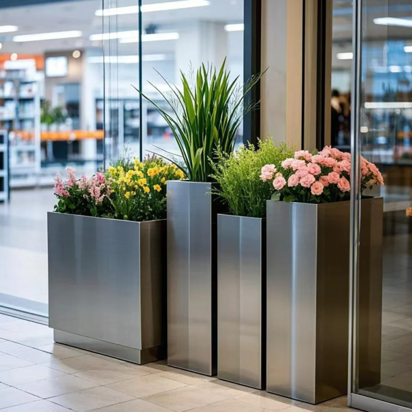 Customized High-Quality Outdoor stainless steel flower pot stand Planter box - Image 2
