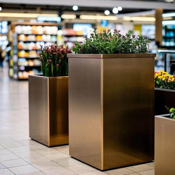 Customized High-Quality Outdoor stainless steel flower pot stand Planter box