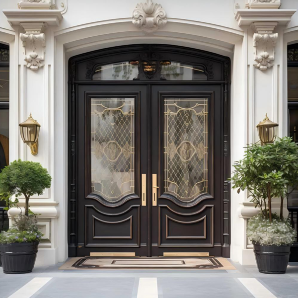Customized Swing Glass Door steel Slim Frame Glass Door Exterior Interior Modern Glass Pivot Doors