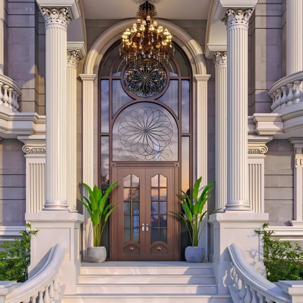 Customized Swing Glass Door steel Slim Frame Glass Door Exterior Interior Modern Glass Pivot Doors
