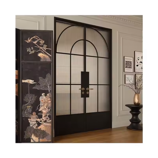 Customized Swing Glass Door steel Slim Frame Glass Door glass French doors - Image 2