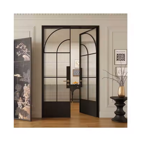 Customized Swing Glass Door steel Slim Frame Glass Door glass French doors - Image 4