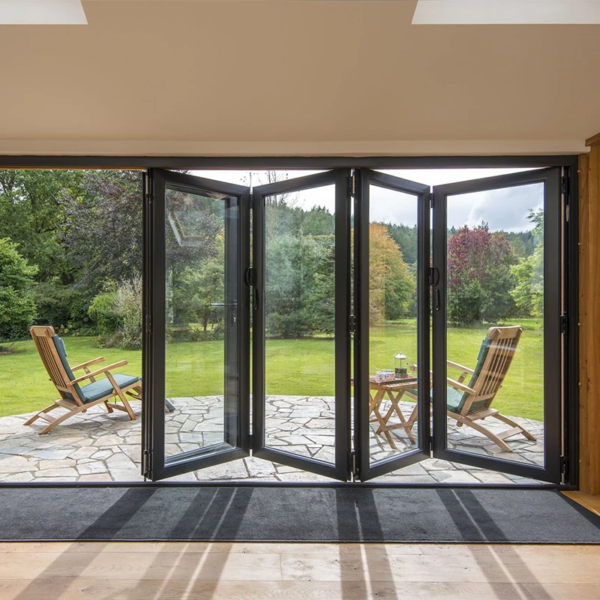 Customized folding sliding glass patio doors bi fold glass doors interior - Image 5