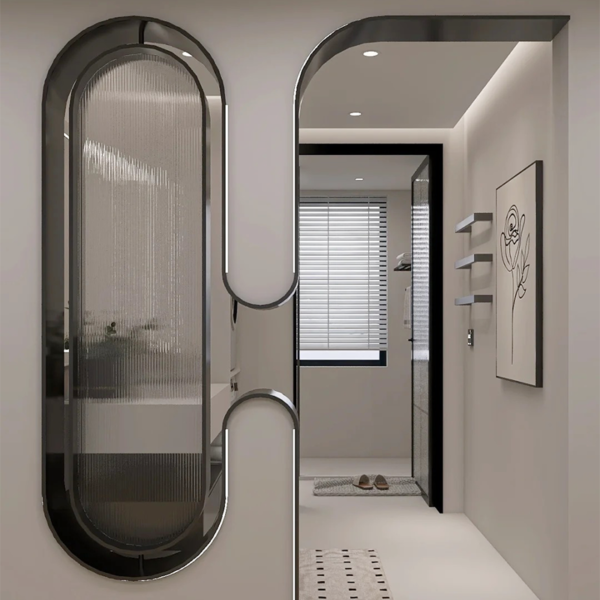 Customized Swing Glass Door steel Slim Frame Glass Door Exterior Interior Modern Glass Pivot Doors