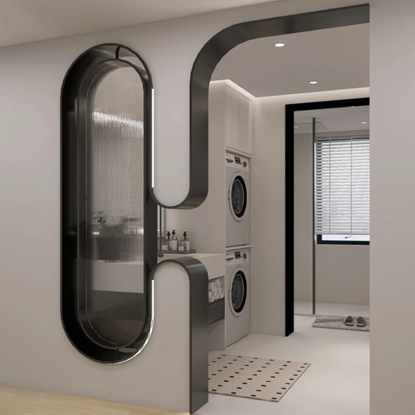 Customized Swing Glass Door steel Slim Frame Glass Door Exterior Interior Modern Glass Pivot Doors - Image 2