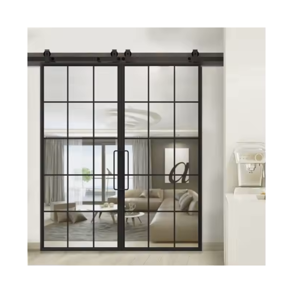 Customized steel metal Glass barn door - Image 3