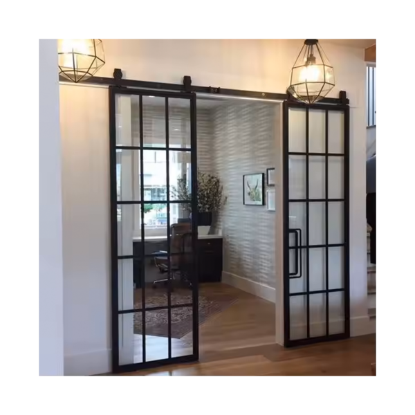 Customized steel metal Glass barn door - Image 4