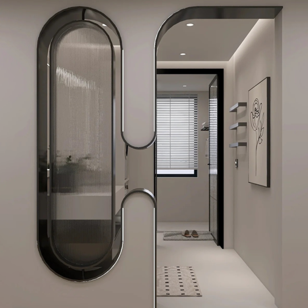 Customized Swing Glass Door steel Slim Frame Glass Door Exterior Interior Modern Glass Pivot Doors - Image 2