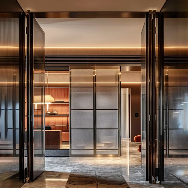 Customized steel frame doors for hotel restaurant club