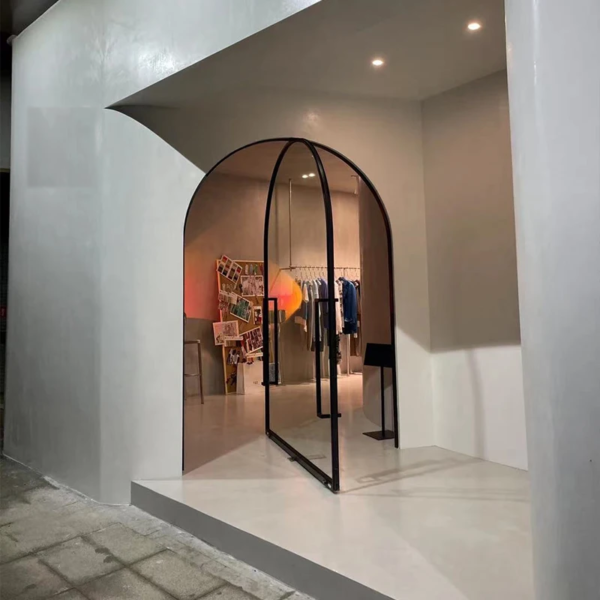 Customized Steel  Pivoting Doors Villas Front Entry Glass Pivot Door Steel Swing Exterior Push-Pull Open Hotels Homes - Image 4