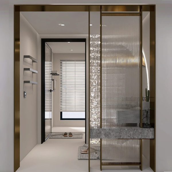 Customized Swing Glass Door steel Slim Frame Glass Door Exterior Interior Modern Glass Pivot Doors - Image 3