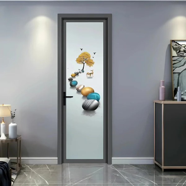 Customized glass swing door steel frame doors for home shower balcony doors