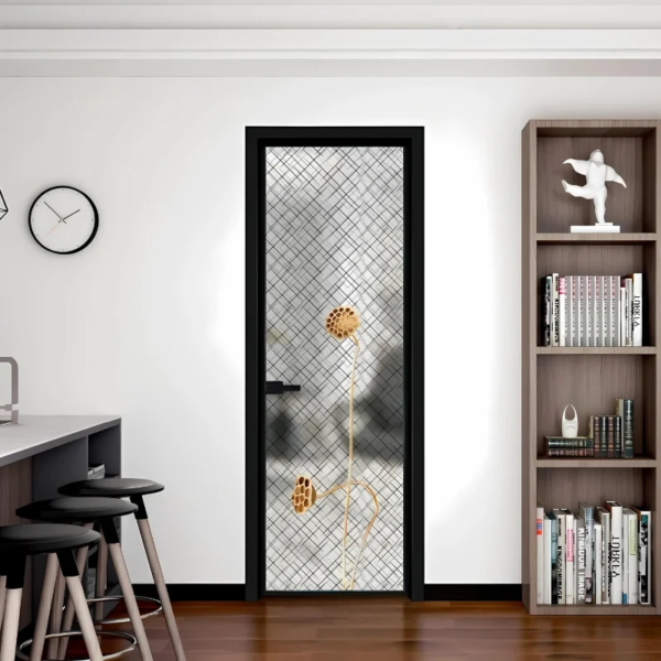 Customized glass swing door steel frame doors for home shower balcony doors - Image 2