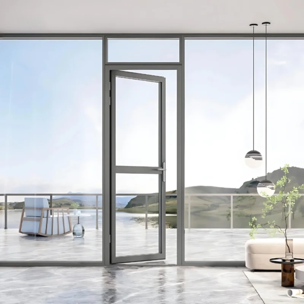 Customized glass swing door steel frame doors for home shower balcony doors - Image 3