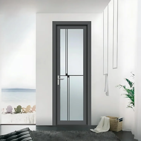 Customized glass swing door steel frame doors for home shower balcony doors - Image 5